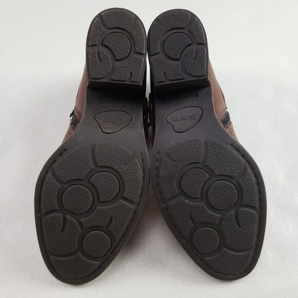 Born Timmons Leather Ankle Boot Womens 7.5 Brown Side Zip Heeled Comfort Bootie - Picture 10 of 11